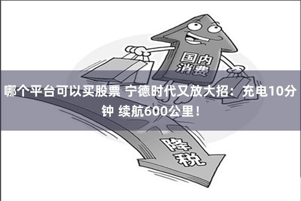 哪个平台可以买股票 宁德时代又放大招：充电10分钟 续航600公里！