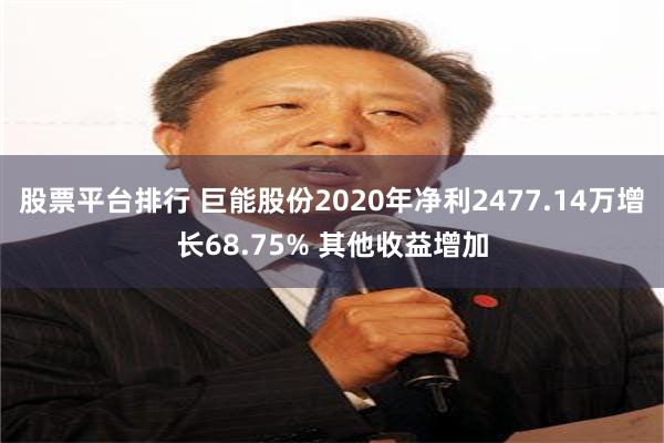 股票平台排行 巨能股份2020年净利2477.14万增长68.75% 其他收益增加