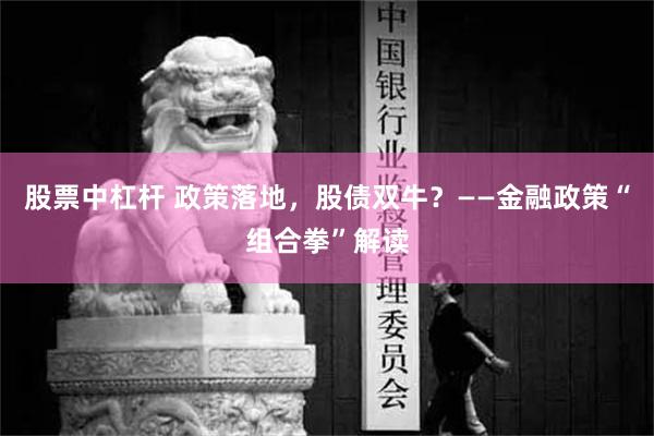 股票中杠杆 政策落地，股债双牛？——金融政策“组合拳”解读