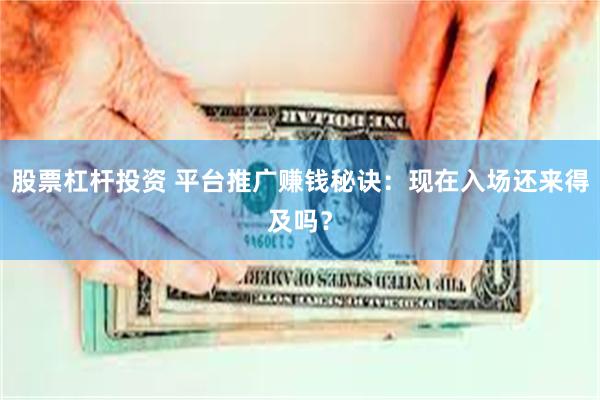 股票杠杆投资 平台推广赚钱秘诀：现在入场还来得及吗？