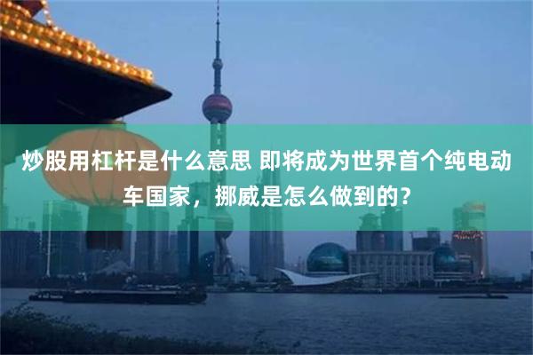 炒股用杠杆是什么意思 即将成为世界首个纯电动车国家，挪威是怎么做到的？