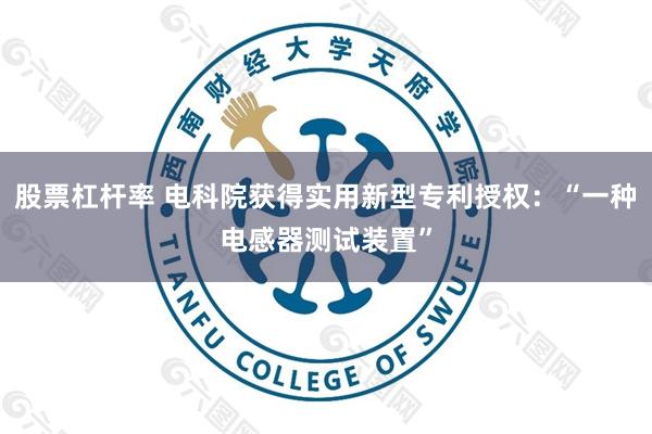 股票杠杆率 电科院获得实用新型专利授权：“一种电感器测试装置”