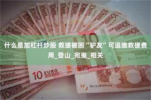 什么是加杠杆炒股 救援被困“驴友”可追缴救援费用_登山_宛嵬_相关
