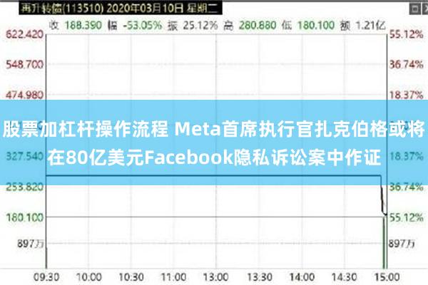 股票加杠杆操作流程 Meta首席执行官扎克伯格或将在80亿美元Facebook隐私诉讼案中作证