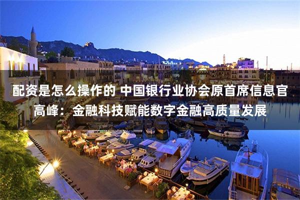 配资是怎么操作的 中国银行业协会原首席信息官高峰：金融科技赋能数字金融高质量发展