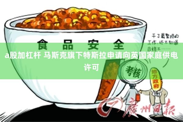 a股加杠杆 马斯克旗下特斯拉申请向英国家庭供电许可