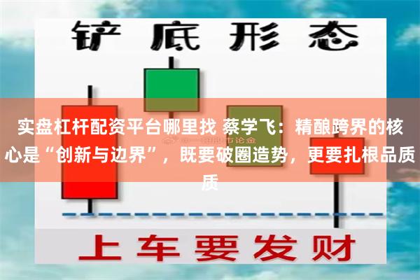 实盘杠杆配资平台哪里找 蔡学飞：精酿跨界的核心是“创新与边界”，既要破圈造势，更要扎根品质