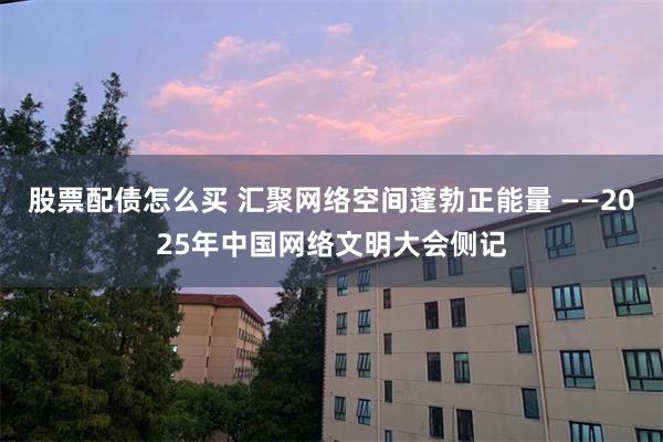 股票配债怎么买 汇聚网络空间蓬勃正能量 ——2025年中国网络文明大会侧记